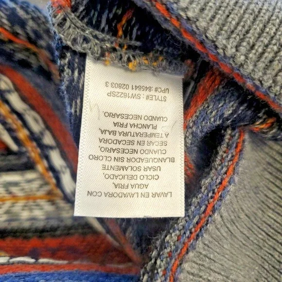 Southern Pines Fair Isle Knit Crewneck Sweater Men's XL Gray Red Multicolor - Picture 8 of 10